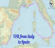 VFR Italy to Spain Tour - given for completing the VFR Italy to Spain 2019